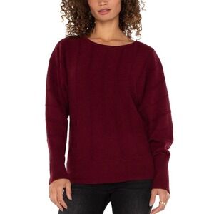 Liverpool Los Angeles Dolman Sleeve Sweater Dark‎ Pinot Noir XS LM8B33SK11